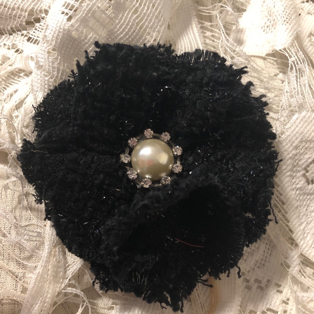y2k Floral rhinestone costume pearl hair pin accessory